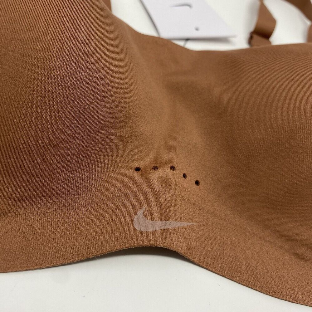 Nike Alate Minimalist Low Support Brown Padded Sports Bra Size Small Cup C-E - Picture 2 of 8